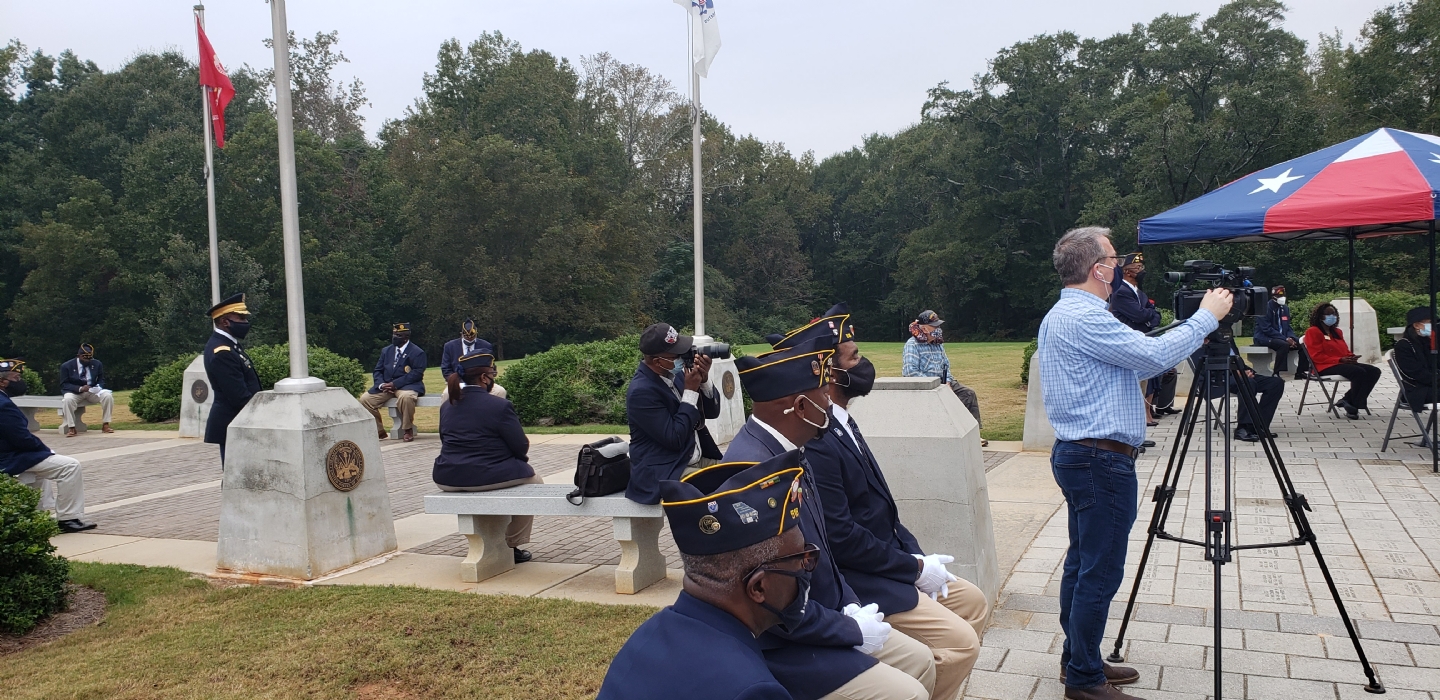 Joint memorial service between American Legion Post 516 in McDonough and VFW Posts in GA VFW District 3. Service held for Comrade Rudolph Archer who served in WWII, Korean War, and Vietnam War and was one of the last remaining Tuskegee Airmen.