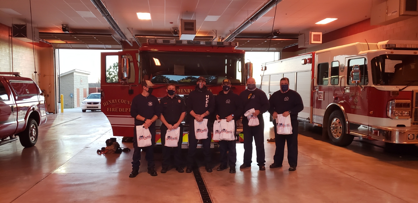 Post JVC dropping off a little appreciation from Operation Gratitude to First Responders and Veterans that work at Henry County Fire Station 8.